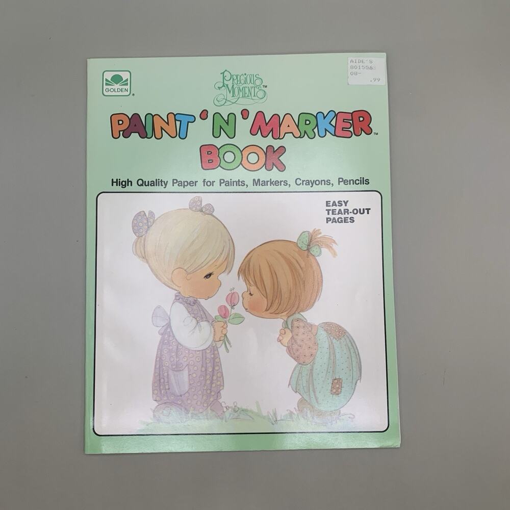 VTG Precious Moments Coloring Book Paint And Marker 1990 Unused